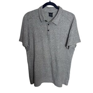 Men! Nau Heather Grey Polo Shirt Hemp Organic Cotton size Medium